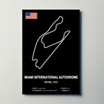 Miami International Autodrome Circuit Paper Poster