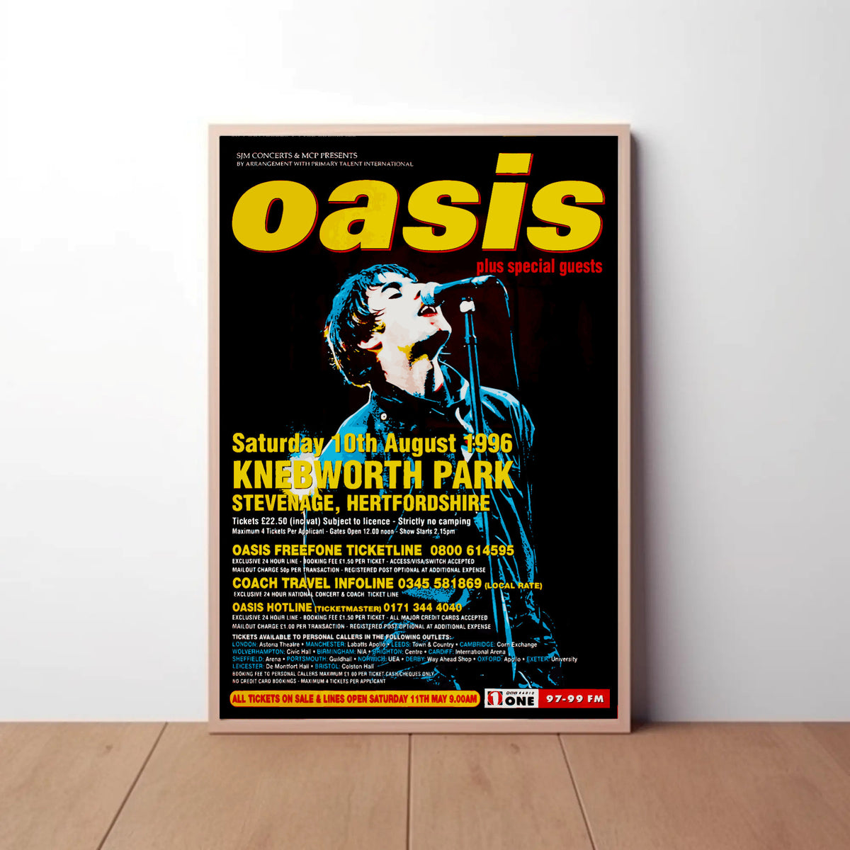 Oasis Knebworth Park 1996 Paper Poster