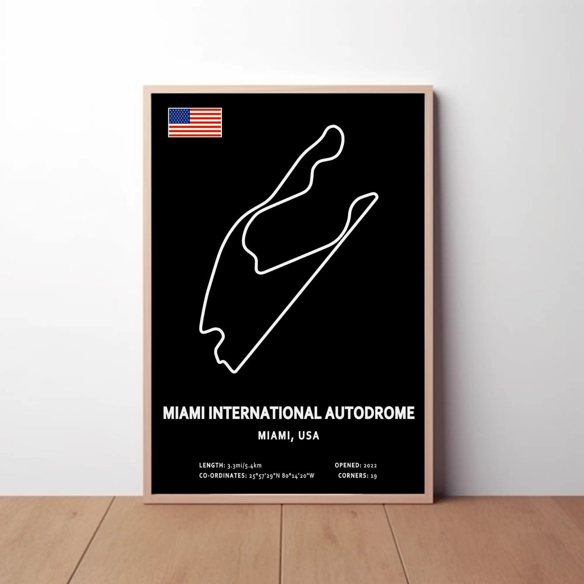 Miami International Autodrome Circuit Paper Poster