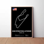 Miami International Autodrome Circuit Paper Poster