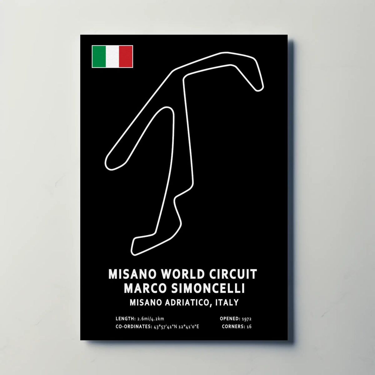 Misano World Circuit Marco Simoncelli Circuit Paper Poster