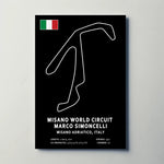 Misano World Circuit Marco Simoncelli Circuit Paper Poster
