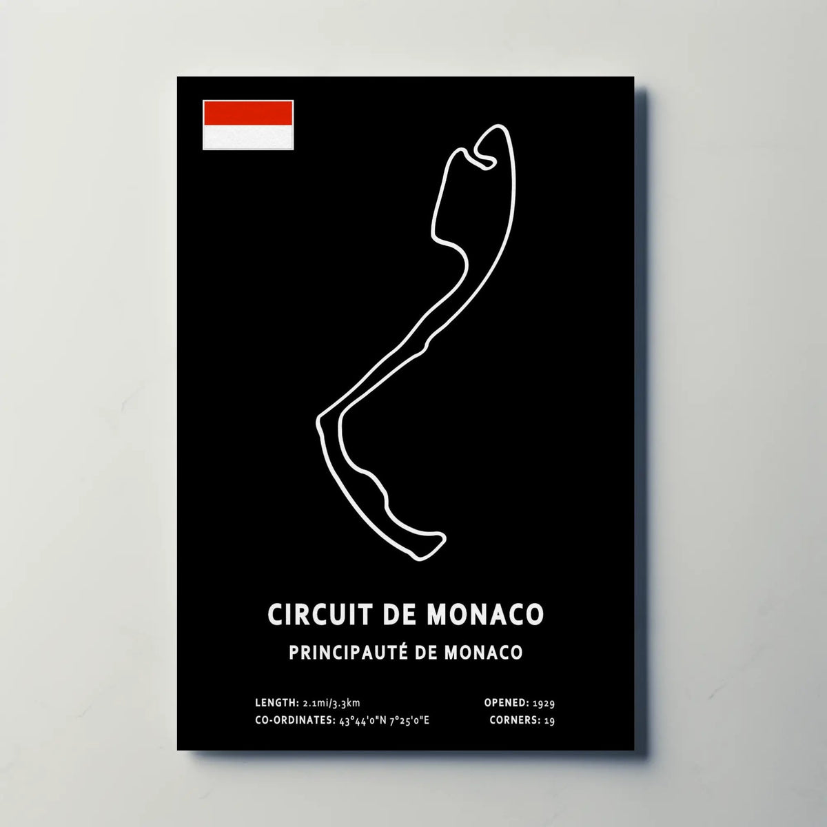 Monaco Circuit Paper Poster