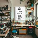 Keep Calm and Ride On Paper Poster