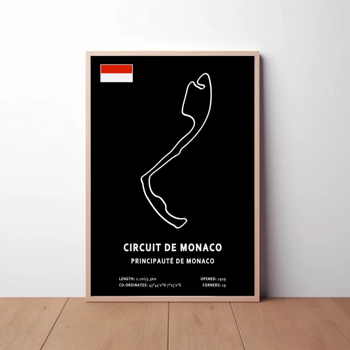 Monaco Circuit Paper Poster