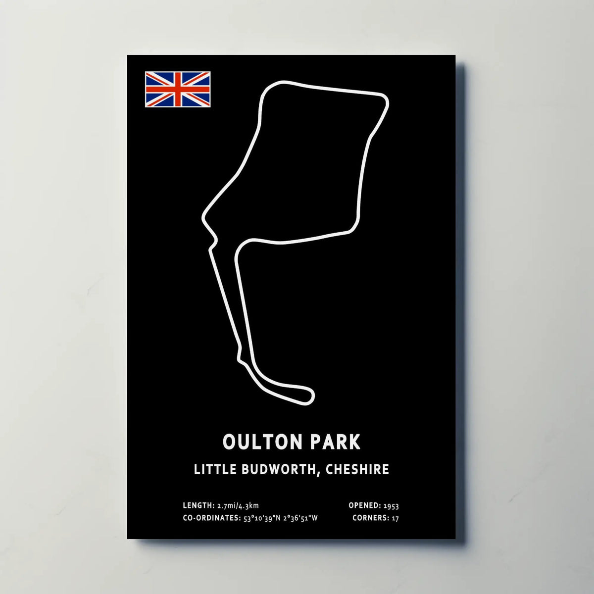 Oulton Park Circuit Paper Poster