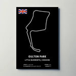 Oulton Park Circuit Paper Poster