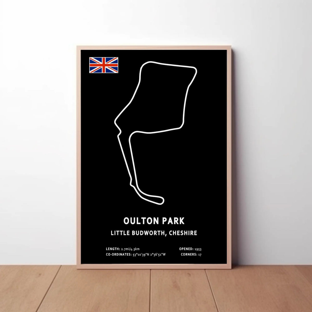 Oulton Park Circuit Paper Poster