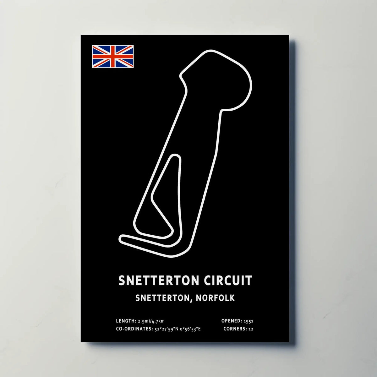 Snetterton Circuit Paper Poster