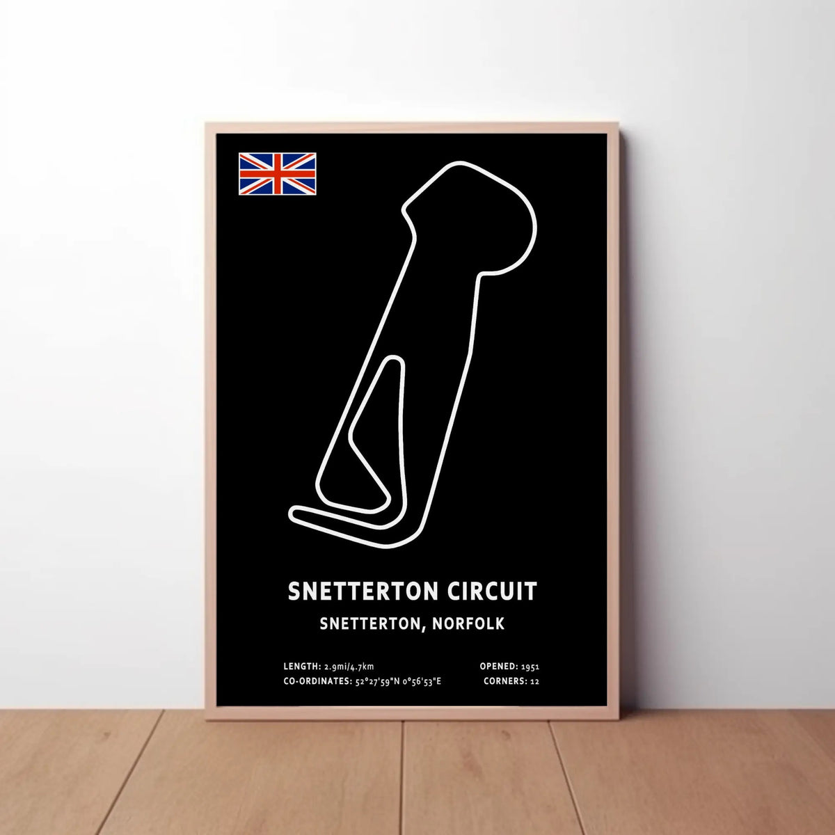 Snetterton Circuit Paper Poster