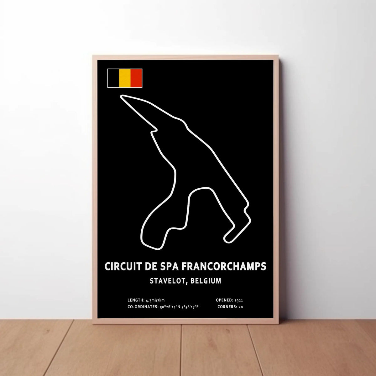 Spa Francorchamps Circuit Paper Poster
