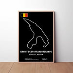 Spa Francorchamps Circuit Paper Poster