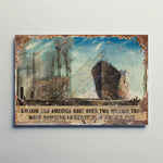 Launching a Merchant Ship Metal Sign