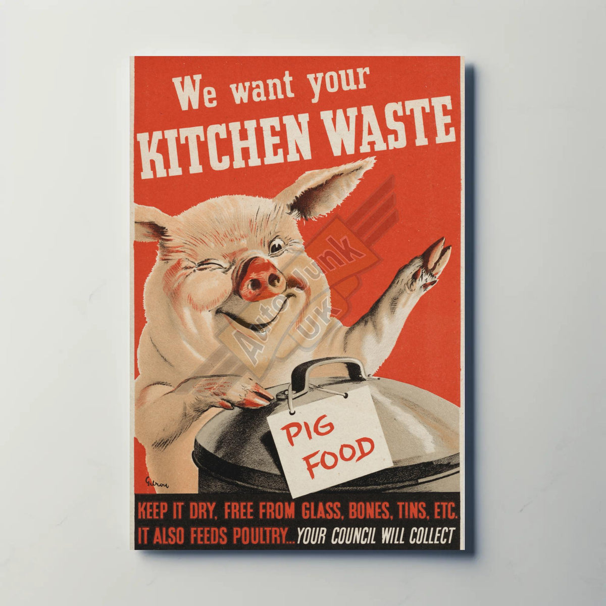 We Want Your Kitchen Waste Metal Sign
