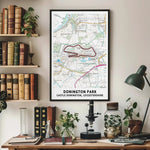 Donington Park Circuit Map Paper Poster
