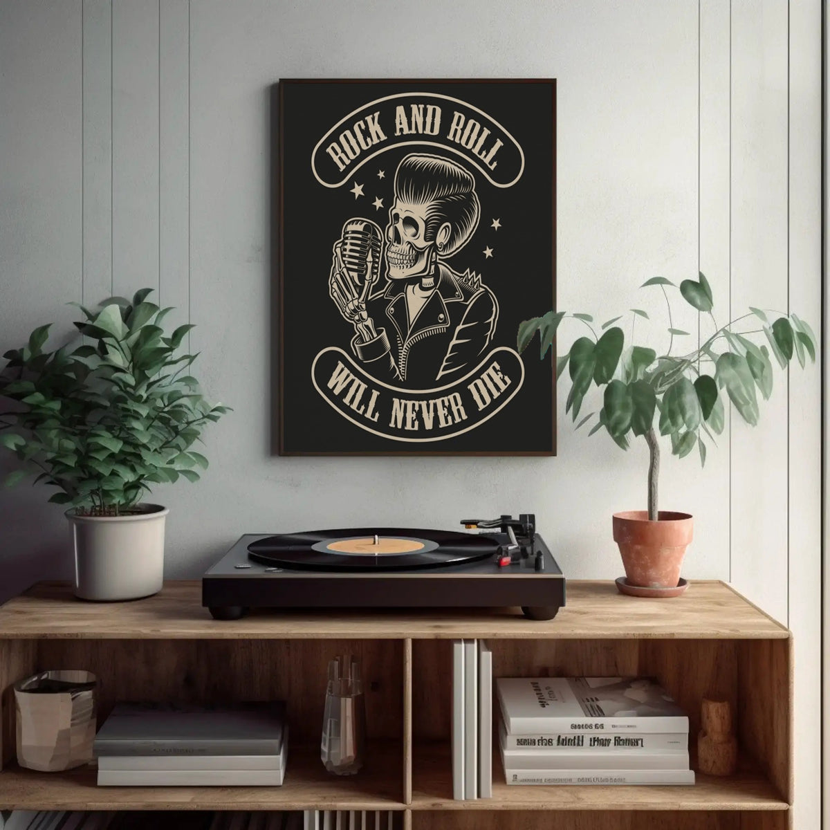 Rock & Roll Will Never Die Paper Poster