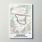 Goodwood Circuit Map Paper Poster