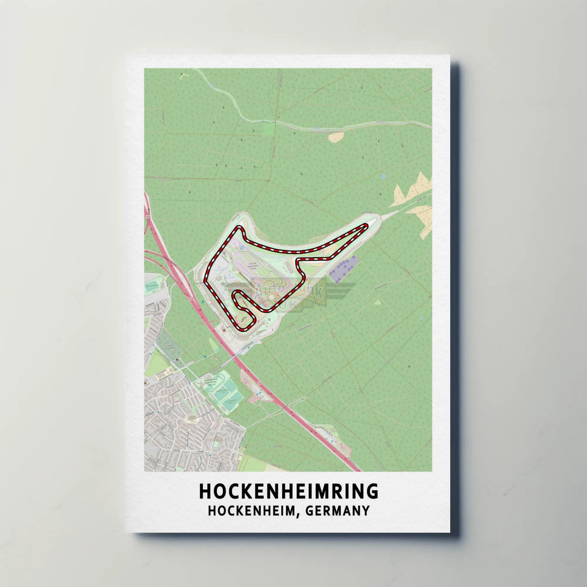 Hockenheimring Circuit Map Paper Poster