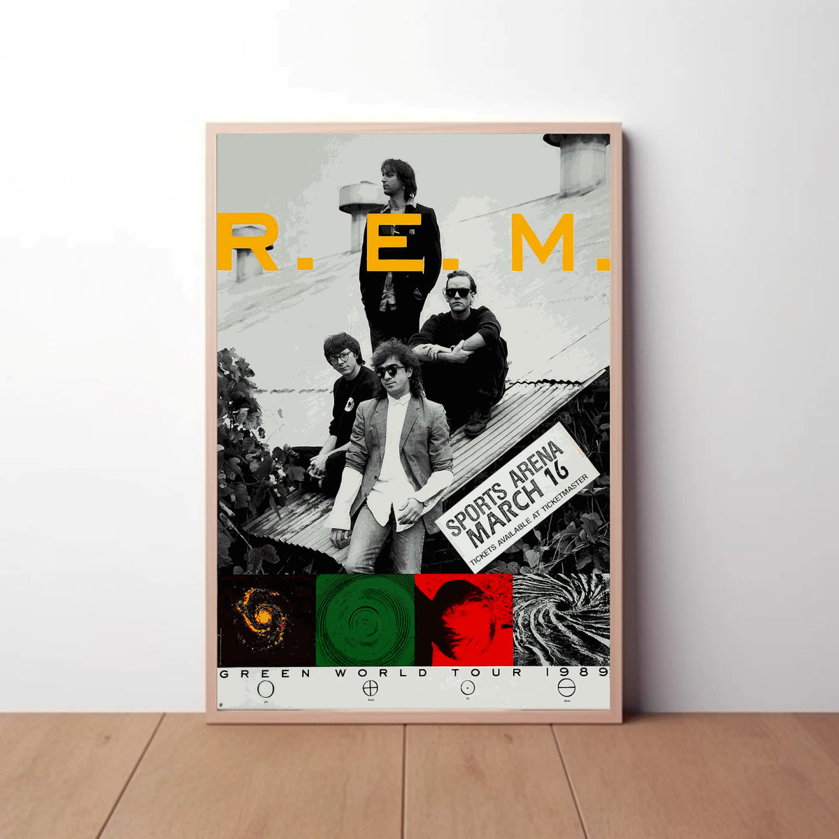 REM Green World Tour 1989 Paper Poster