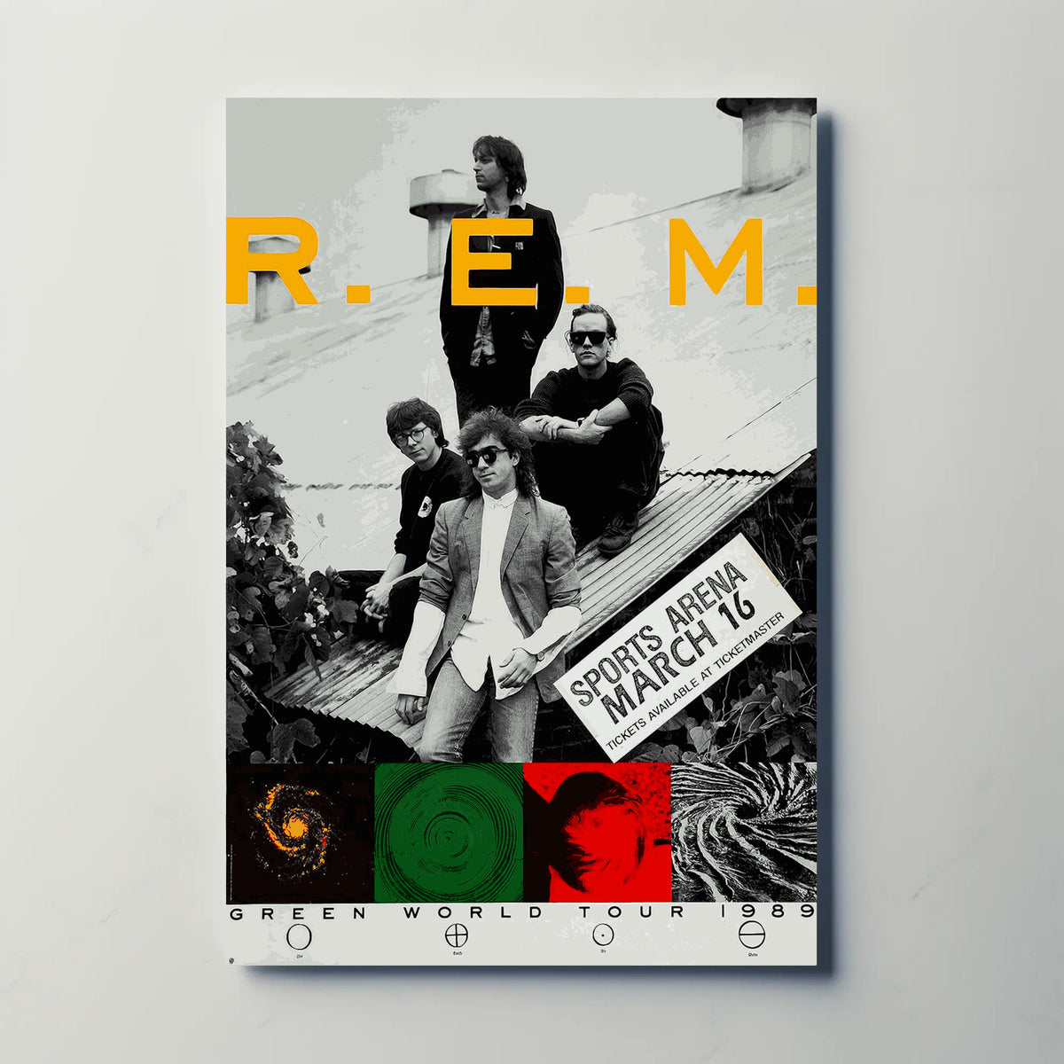 REM Green World Tour 1989 Paper Poster