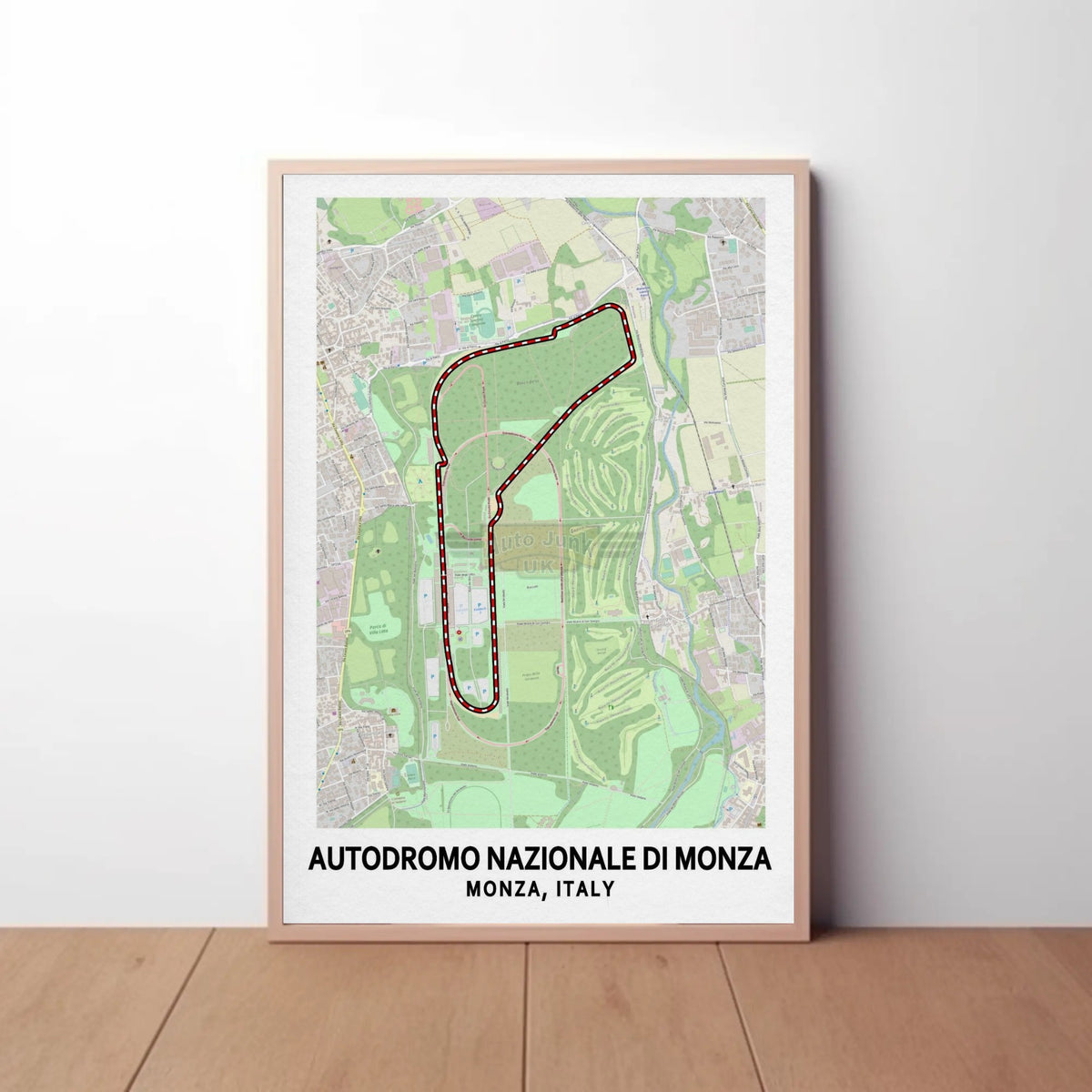 Monza Circuit Map Paper Poster
