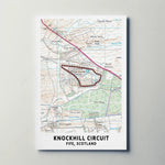 Knockhill Circuit Map Paper Poster
