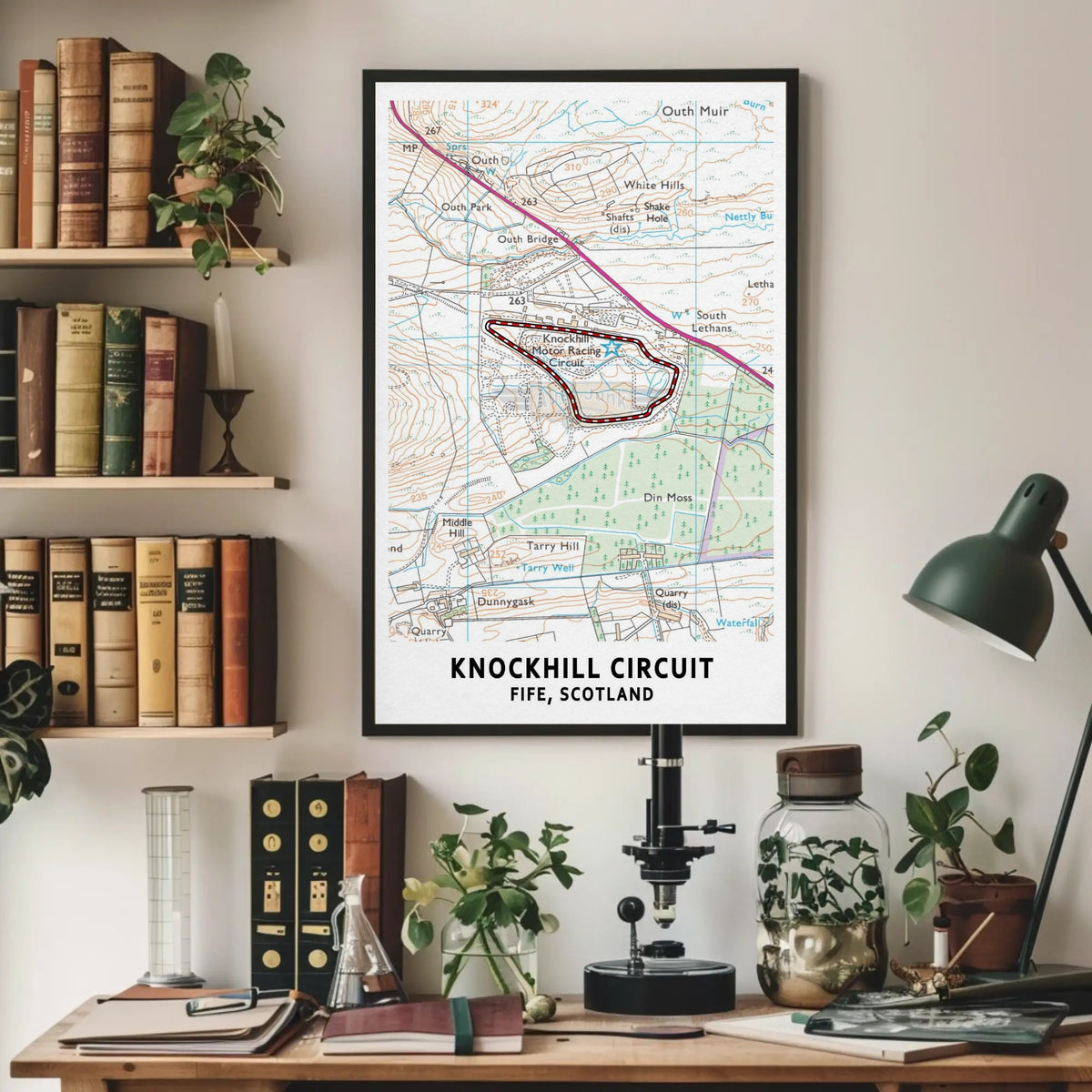 Knockhill Circuit Map Paper Poster