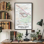 Knockhill Circuit Map Paper Poster
