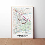 Knockhill Circuit Map Paper Poster