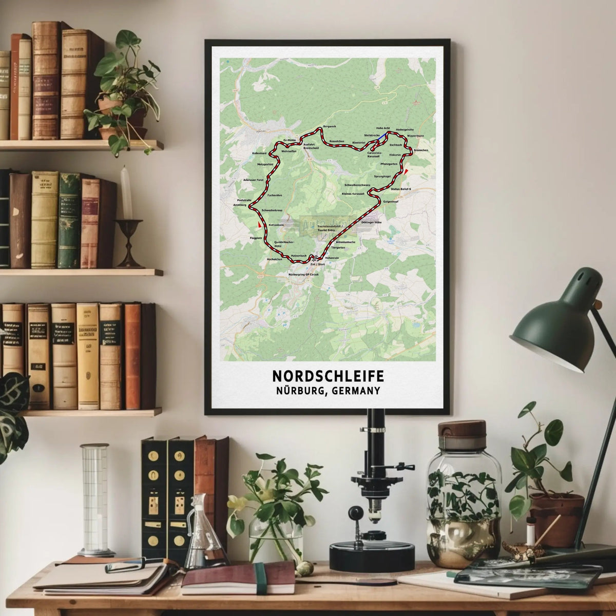 Nordschleife Circuit Map Paper Poster