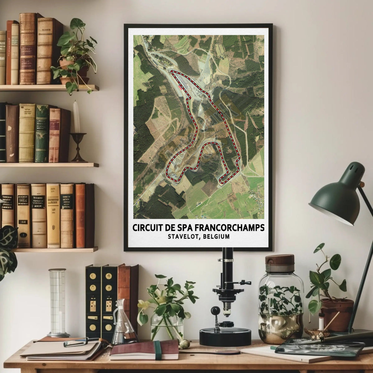 Spa Francorchamps Circuit Aerial Imagery Paper Poster