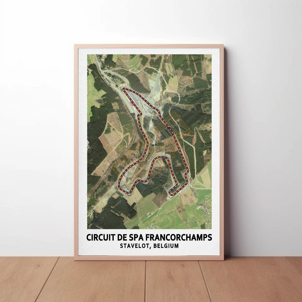 Spa Francorchamps Circuit Aerial Imagery Paper Poster