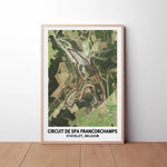 Spa Francorchamps Circuit Aerial Imagery Paper Poster