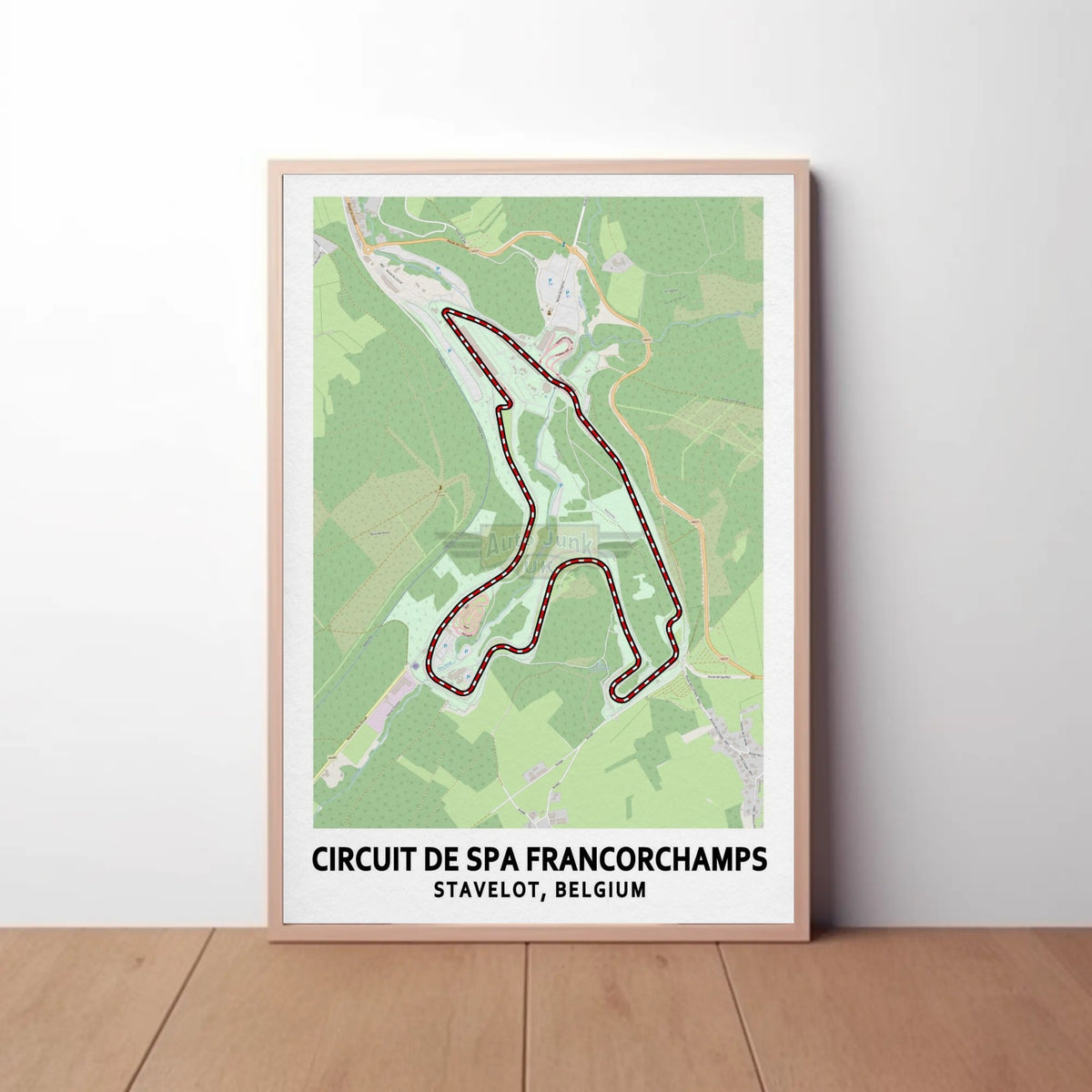 Spa Francorchamps Circuit Map Paper Poster