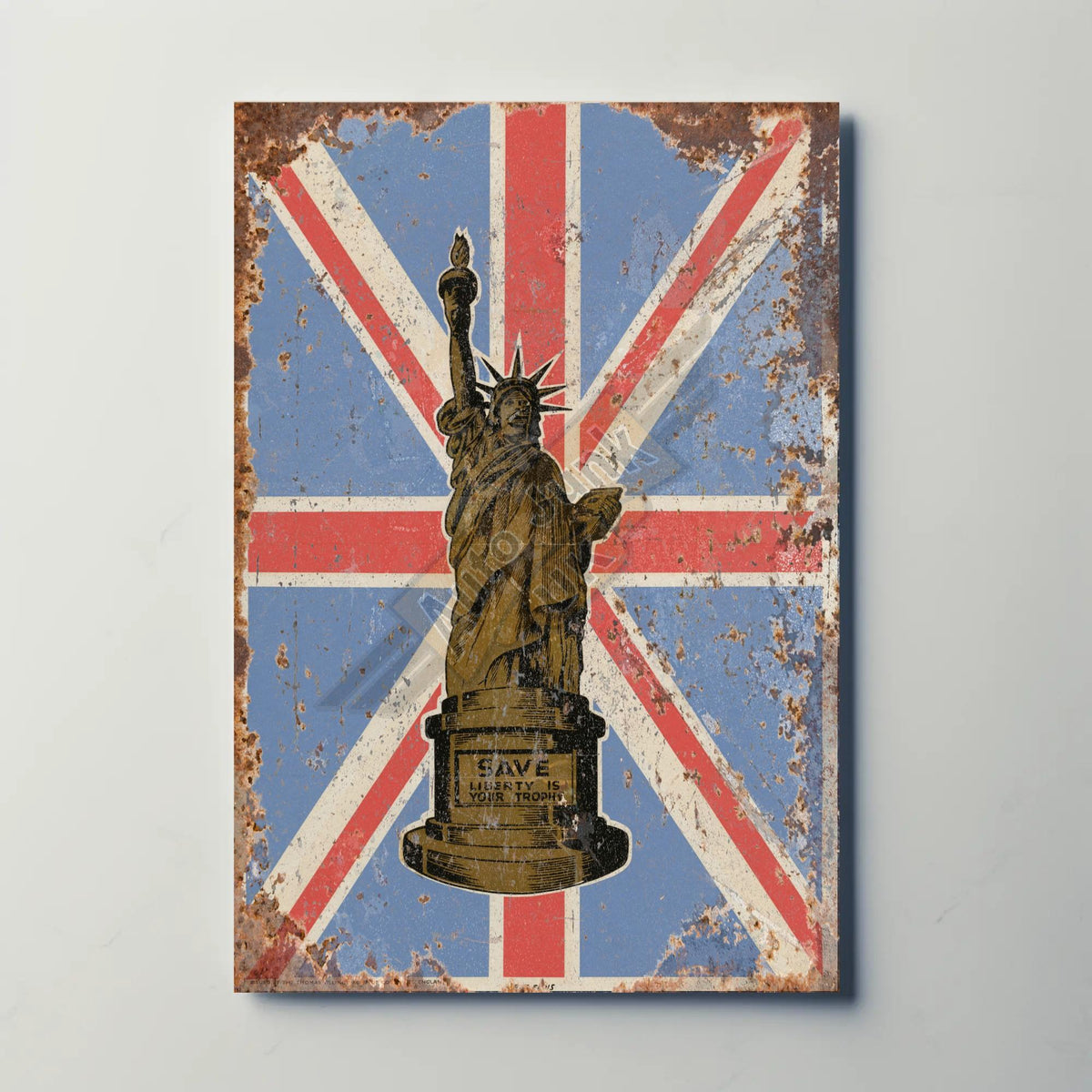 Save Liberty is your Trophy Metal Sign