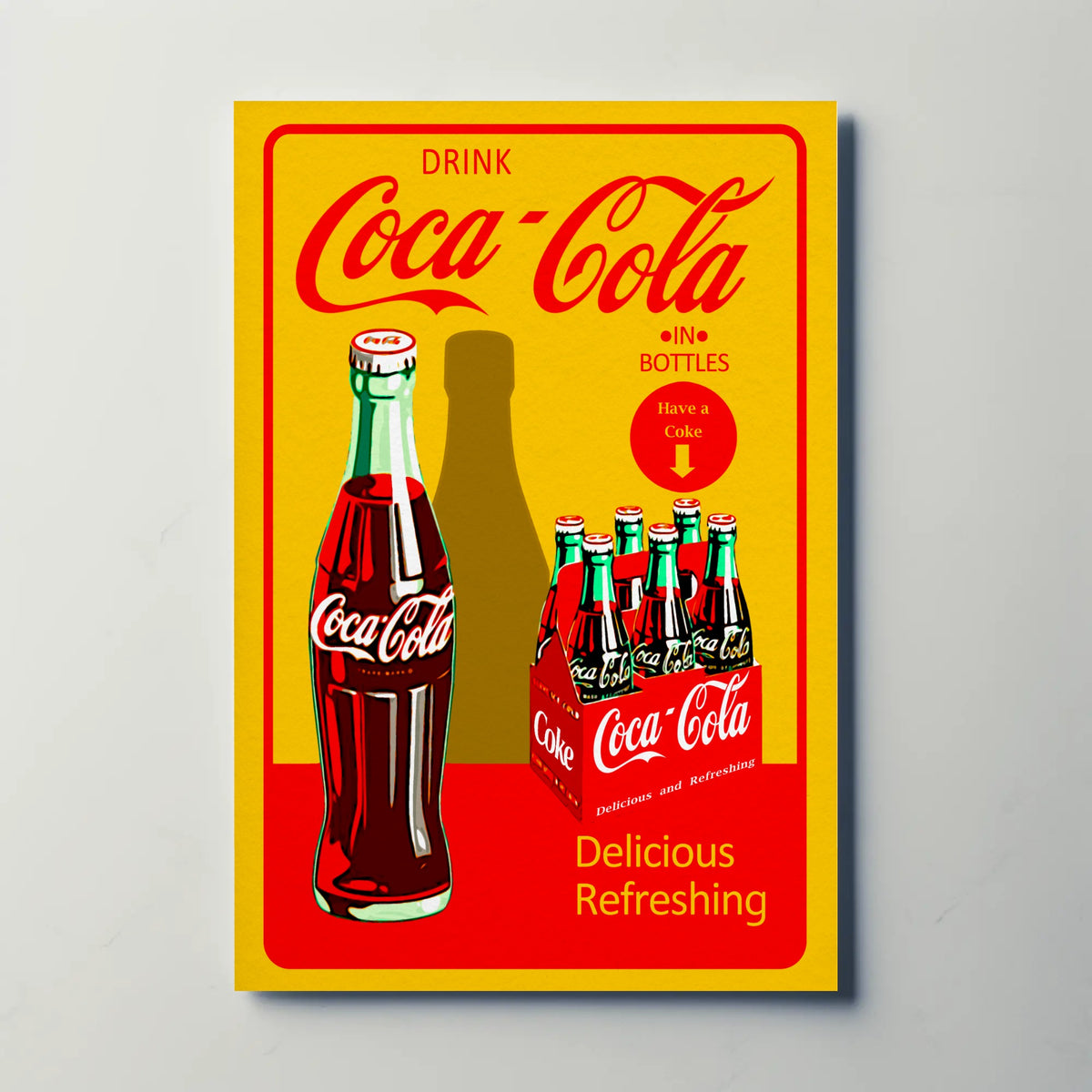 Coca Cola in Bottles Paper Poster