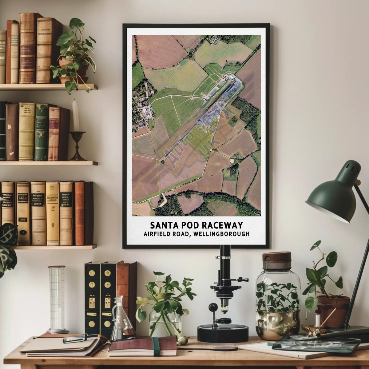 Santa Pod Drag Strip Aerial Imagery Paper Poster