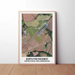 Santa Pod Drag Strip Aerial Imagery Paper Poster