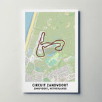 Circuit Zandvoort Map Paper Poster