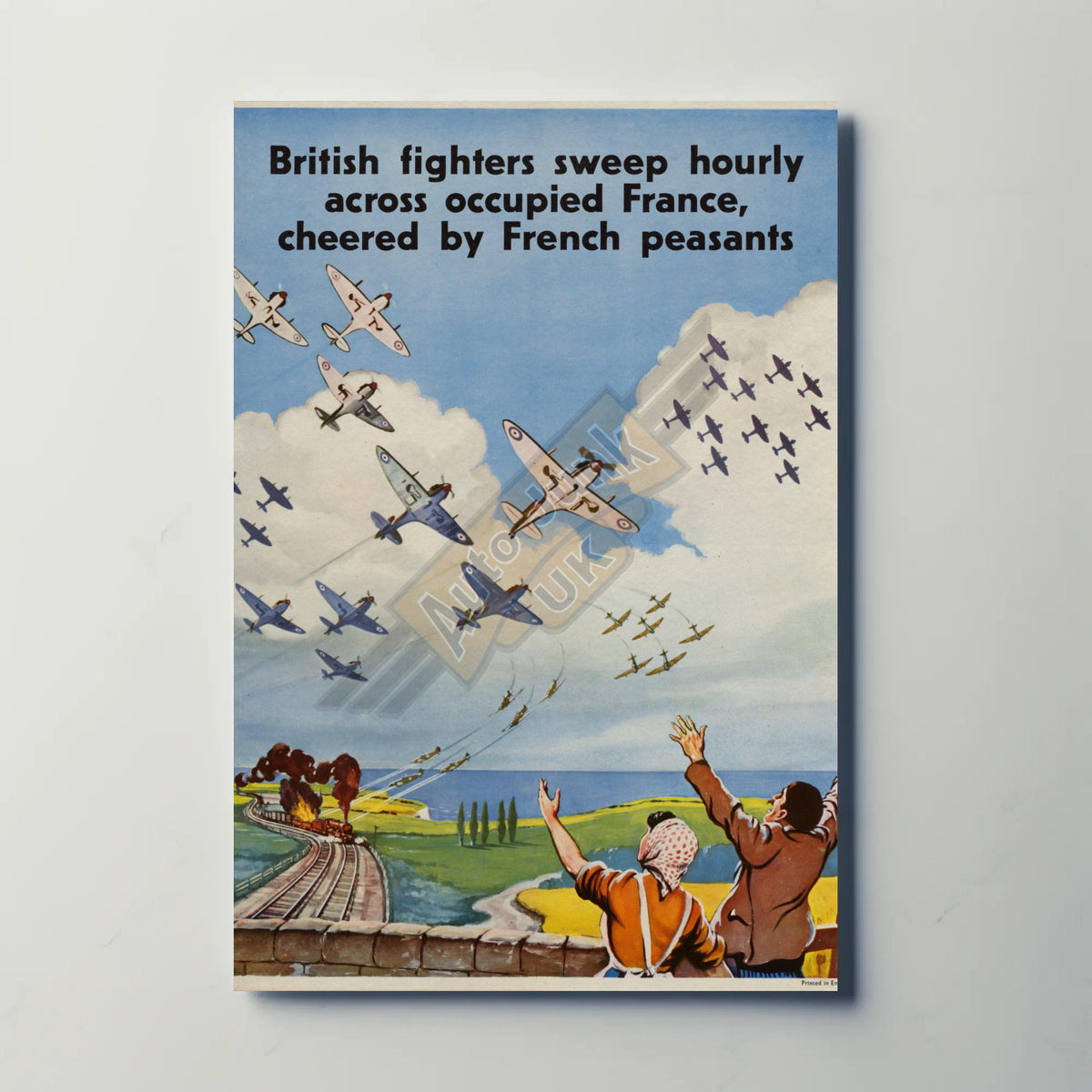 British Fighters Sweep France Metal Sign