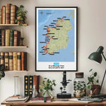 Wild Atlantic Way Route Map Paper Poster