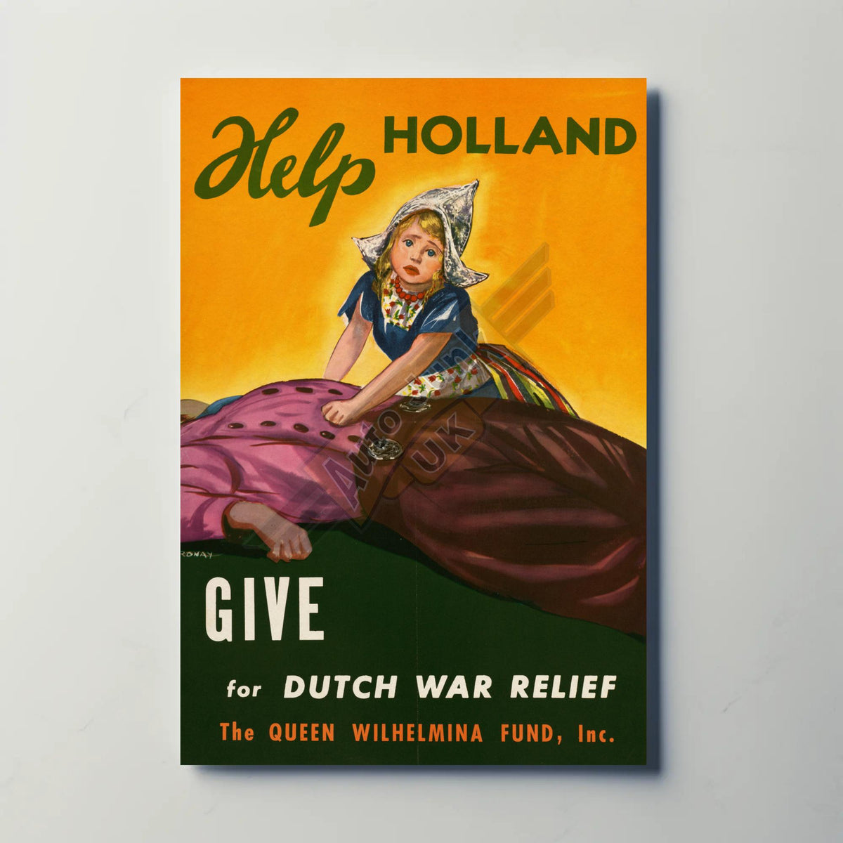 Help Holland War Relief Metal Sign