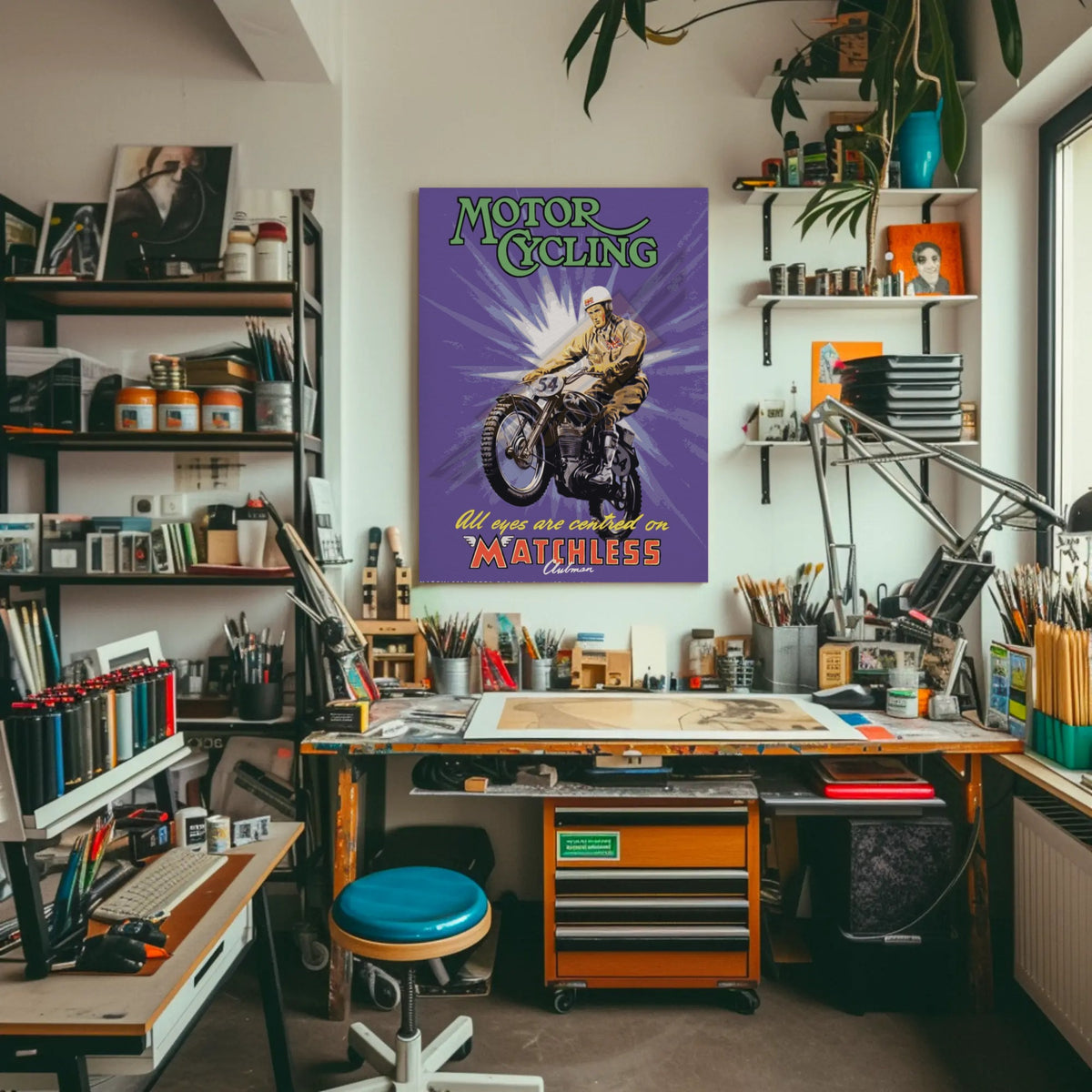 Matchless Motor Cycling Paper Poster