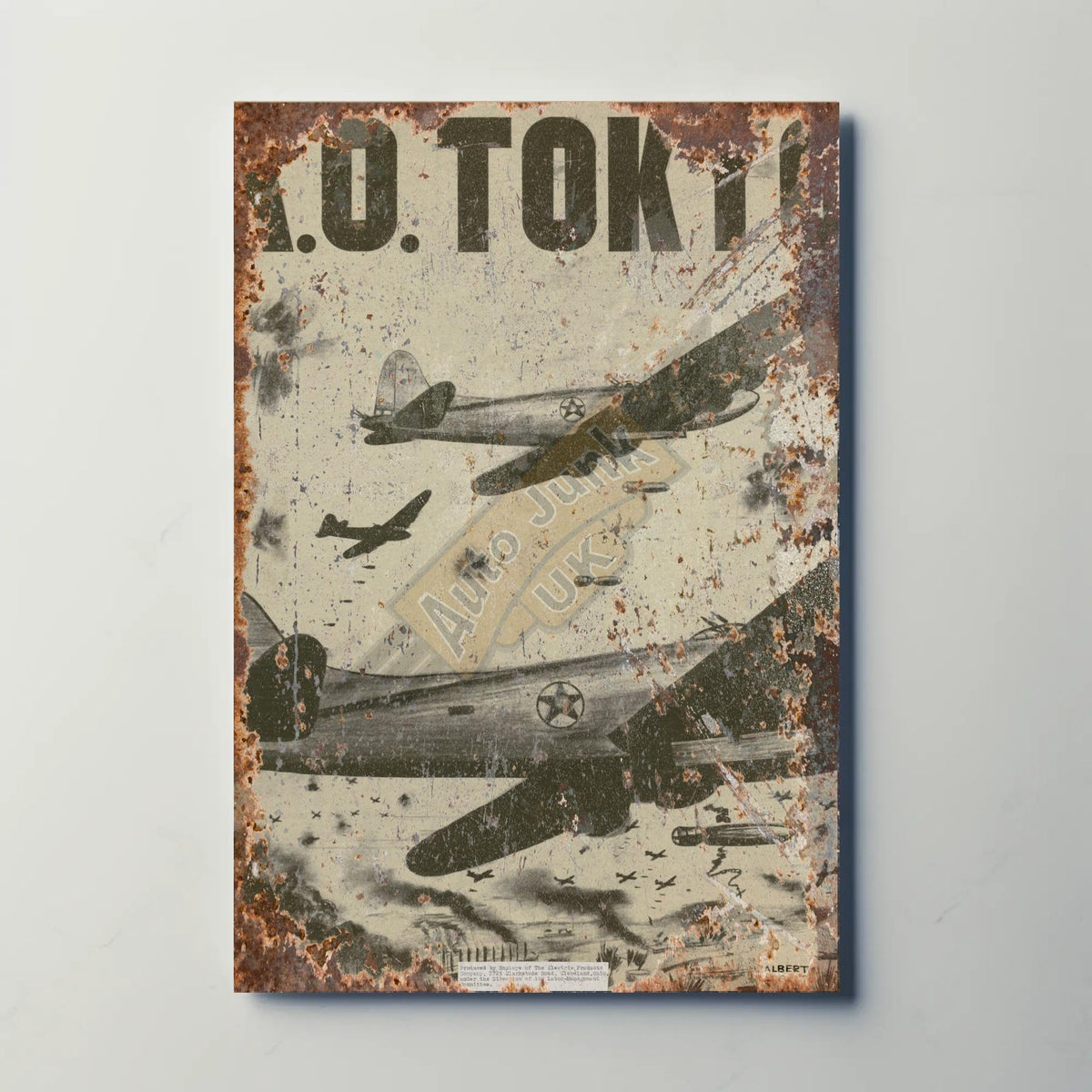 K.O. Tokyo Metal Sign