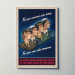 For Your Country's Sake WW2 Metal Sign