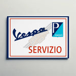 Vespa Servizio Paper Poster