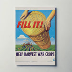 Help Harvest War Crops WW2 Metal Sign