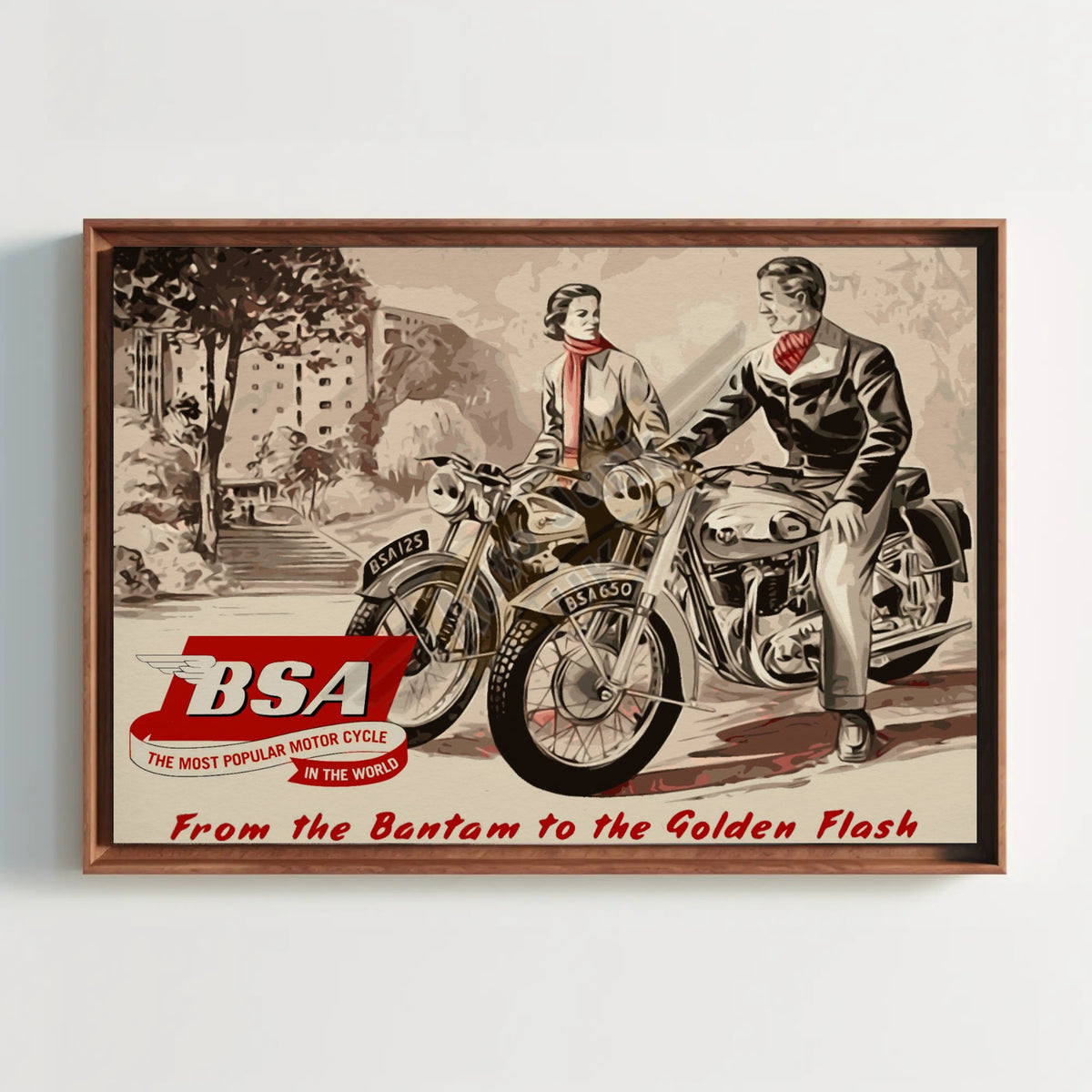 BSA Bantam Paper Poster