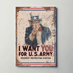 I Want You For U.S. Army WW2 Metal Sign