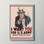 I Want You For U.S. Army WW2 Metal Sign
